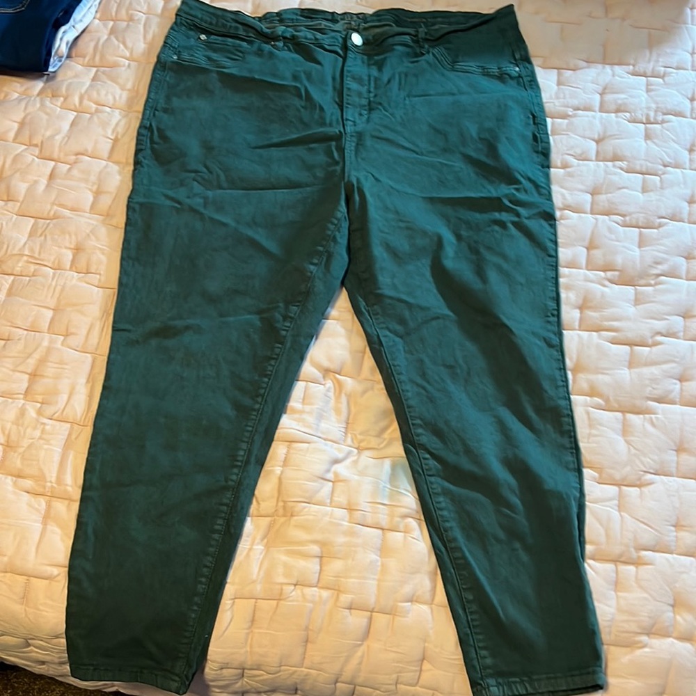 Curve Appeal Compression Jeggings size 22W Green